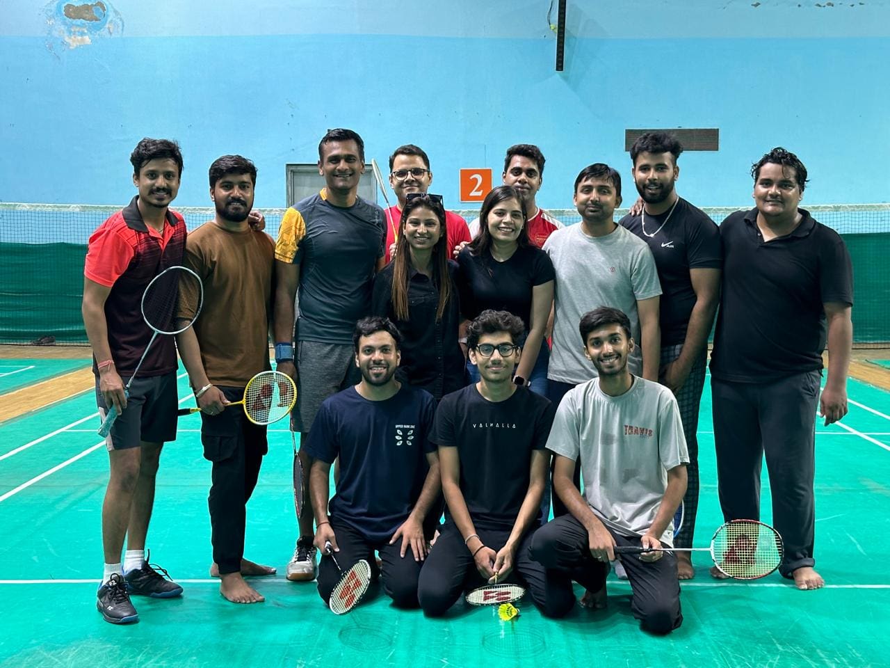 Material staff at a badminton tournament